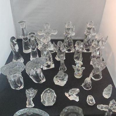 Crystal Glass Figures Angels and Religious 