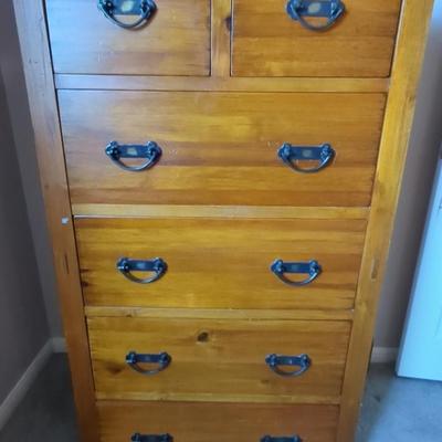 6- Drawer Tall Wood Chest Of Drawers 