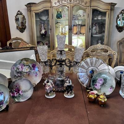 Sale Photo Thumbnail #25: VARIOUS SERVING HAND PAINTED PLATES