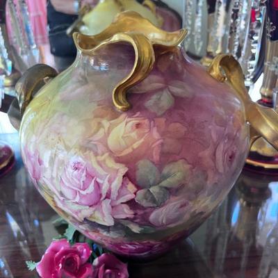 Sale Photo Thumbnail #45: EXLARGE HANDPAINTED VASE