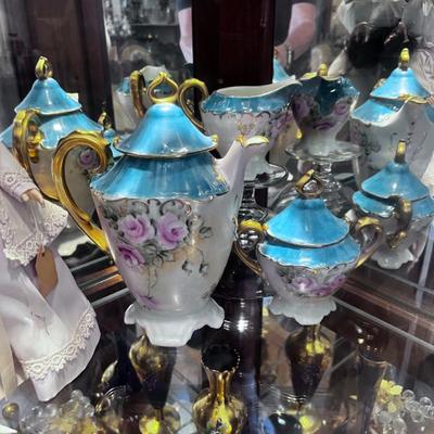 Sale Photo Thumbnail #14: HANDPAINTED TEA SET