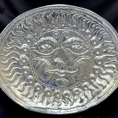 Sun Face, Hot Or Cold Serving Platter By Don Drumm 