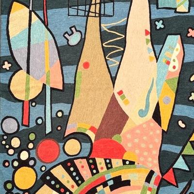 Abstract Nautical Area Rug Or Wall Hanging 