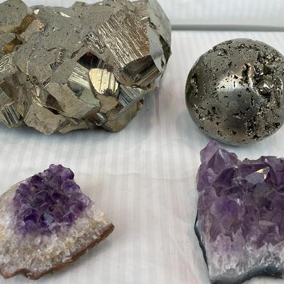 Pyrite And Amethyst 