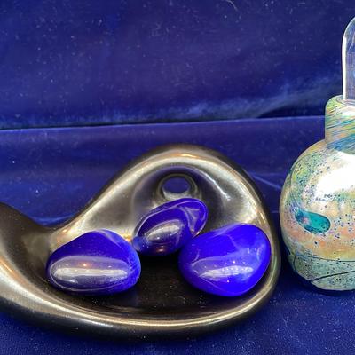 Signed Glass Art Decanter 