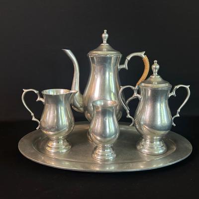 Pura Banka Tin Indonesia Pewter Teapot Set