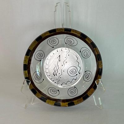 Kay Young Hand Painted Glass Bowl