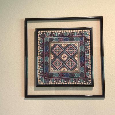Cross-Stitched Palestine Framed Art No.1