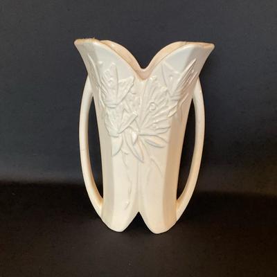 Cream McCoy Like Double-Handled Pottery Vase 
