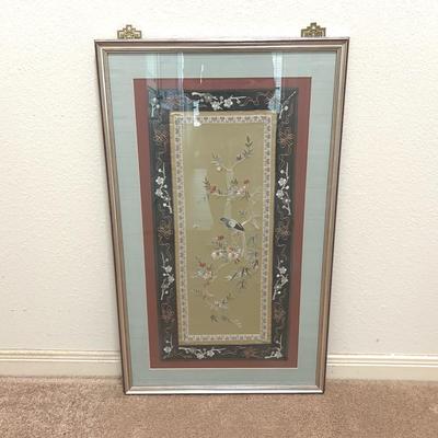 Framed Silk Embroidered Picture 