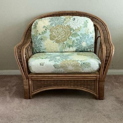 Braxton Culler Rattan Sunroom Fan Armchair