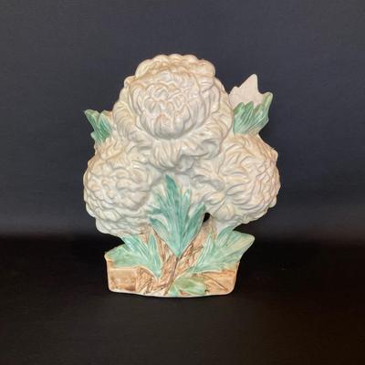 Vintage Mccoy Off-White Chrysanthemum Vase