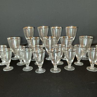 Vintage Fostoria Wedding Ring Goblets & Juice Stemware