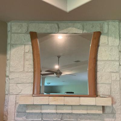 Blonde Abstract Wall Mirror