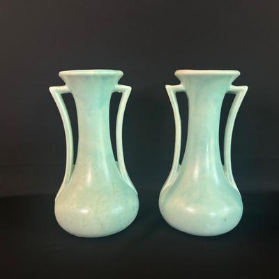 McCoy Double Handle Vase Duo