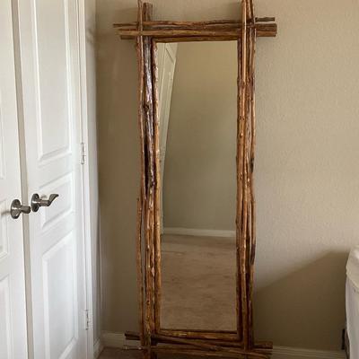 Rustic Full-Length Leaning Mirror 