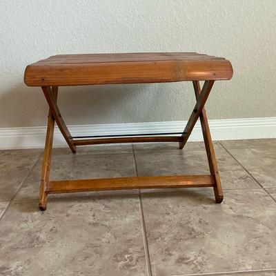 Vintage Bamboo Ottoman Table