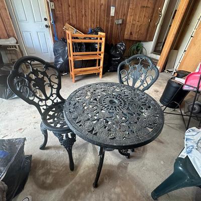 Floral Iron Table & Chairs Set