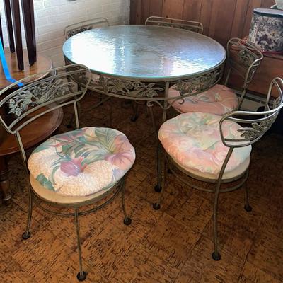 Floral Iron Outdoor Table & Chairs