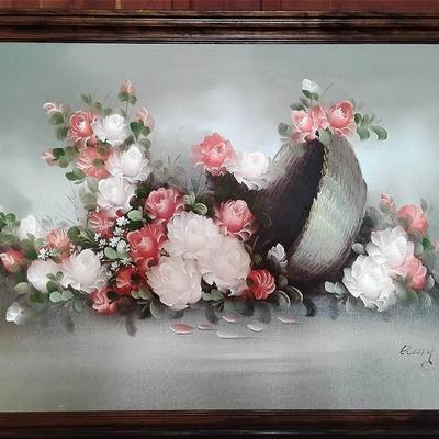 Oil Reproduction Floral Print 