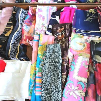Vintage Ladies Silk Scarves and Head/Hair Wraps #3