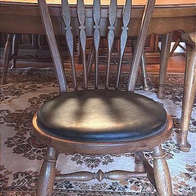 Six Oak Dining Chairs 