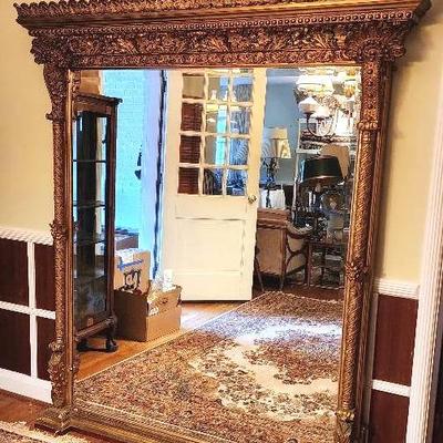 Antique Czech Gilt Ornate Standing Mirror - FRIDAY PICK-UP ONLY!!