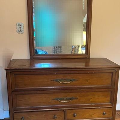 Century Low Dresser & Mirror