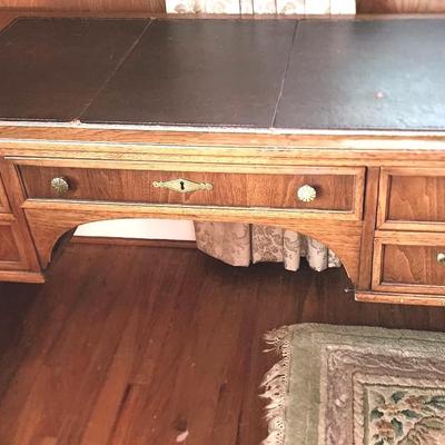 Pavane Furniture by Tomlinson - Executive Desk with Inlay/Brass 