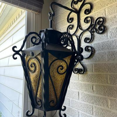 Iron & Glass Hanging Lantern