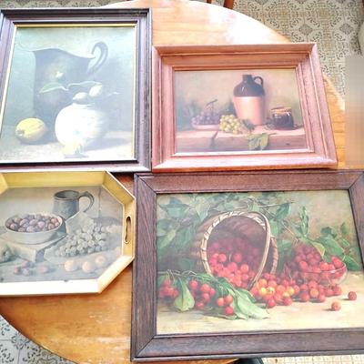 Still Life Reproductions & Tray 