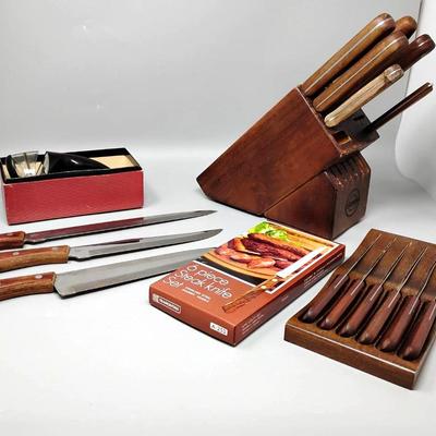 Vintage Knife Sets & Cutco Sharpener 