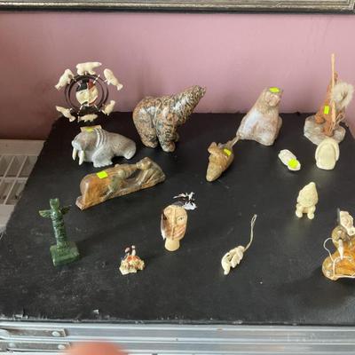 Items carved by Native Alaskans 