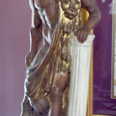 Carved Wooden gilt statue