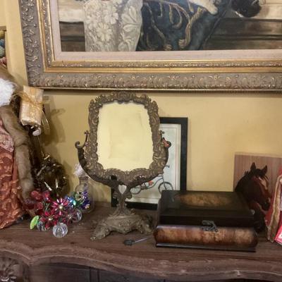 Brass mirror