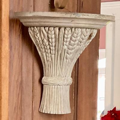 Large wooden wall sconce