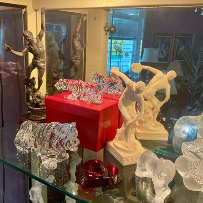 Baccarat Crystal animals, Lalique , sculpture and statues