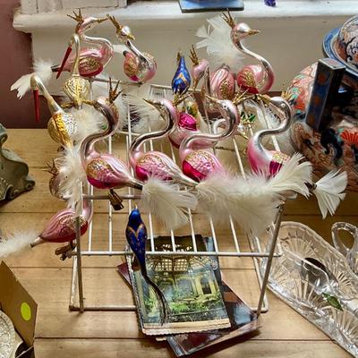 Clip on flamingo ornaments