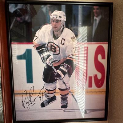 Lot 219: Autographed Photo of Boston Bruins Captain Ray Bourque