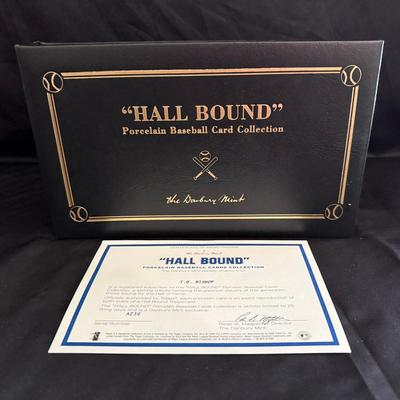 Lot 408: Danbury Mint “Hall Bound” Porcelain Baseball Card Collection with COA