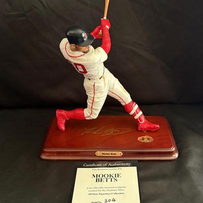 Lot 418: Mookie Betts Danbury Mint Figurine – All Star Figurines Collection w/ COA