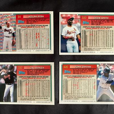 Lot 479: 1994 Topps Baseball Incomplete Set – Stars, Hall of Famers, Nolan Ryan – Over 600 Cards
