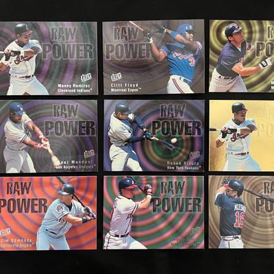 Lot 300: 1996 Fleer Ultra Baseball Insert Lot – Raw Power & All-Stars – Griffey Jr., Chipper Jones, 