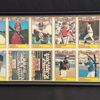 Lot 449: Framed 1985 Topps All-Star Baseball Card Set – 20-Card Display w/ HOF Greats