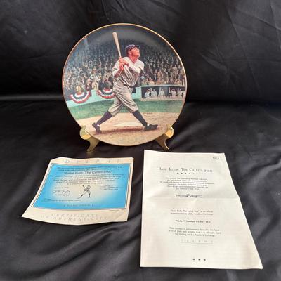 Lot 432: Delphi “Babe Ruth: The Called Shot” Collector Plate with COA