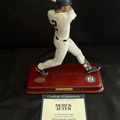 Lot 412: Derek Jeter Danbury Mint All-Star Figurine with Certificate – Yankees Legend!