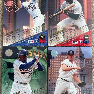 Lot 476: 4 Incomplete Sets Of 1993 Leaf One Series Basball Cards