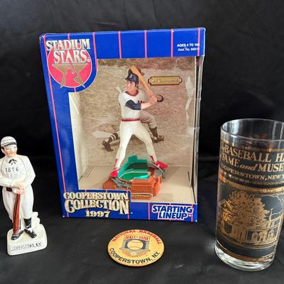 Lot 429: Cooperstown Baseball Collectibles Lot – Yastrzemski Figure, Glass, Figurine & More