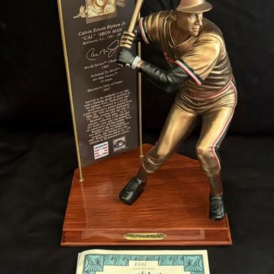 Lot 410: Cal Ripken Jr. “The Iron Man” Bronze Statue by Bradford Exchange w/ COA – Limited Edition