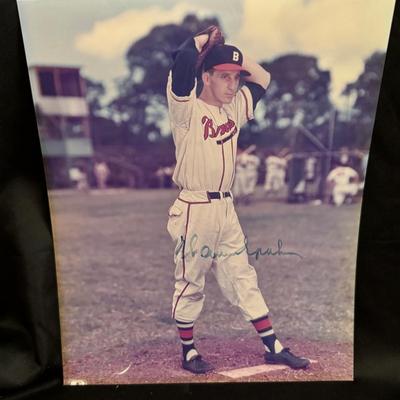 Lot 256: Autographed 8x10 Photo Of Atlanta Braves Warren Spahn